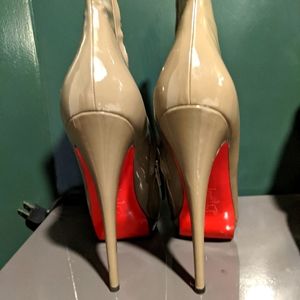 Rare! C. Louboutin ALTI BOOTY 160mm Gray Patent
